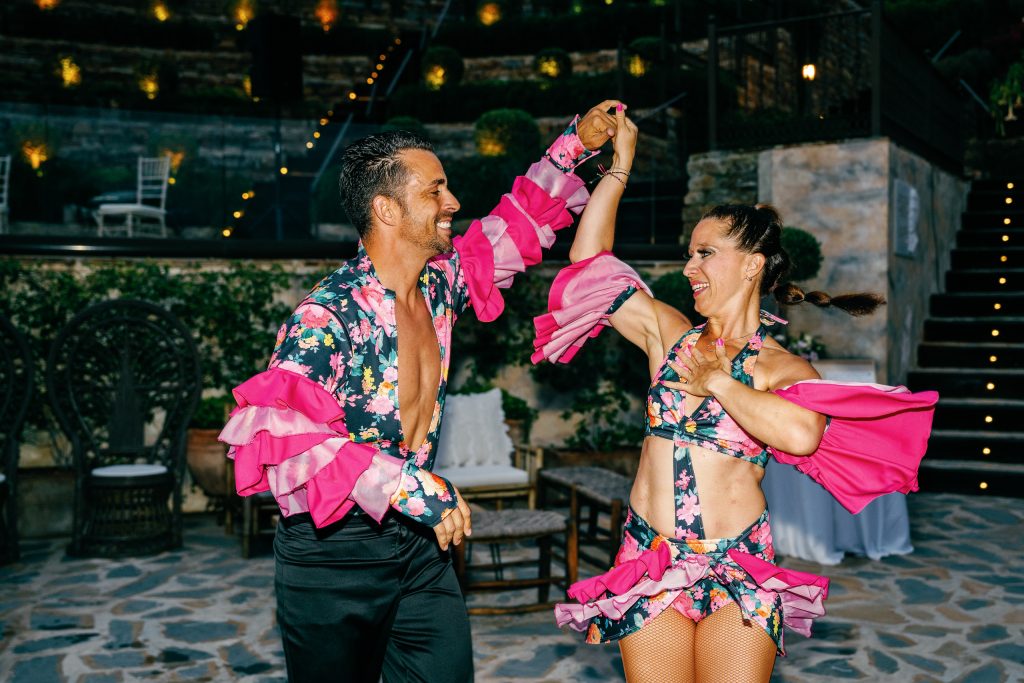 Flamenco dancers performing for the guests, Casa de la Era wedding in Marbella