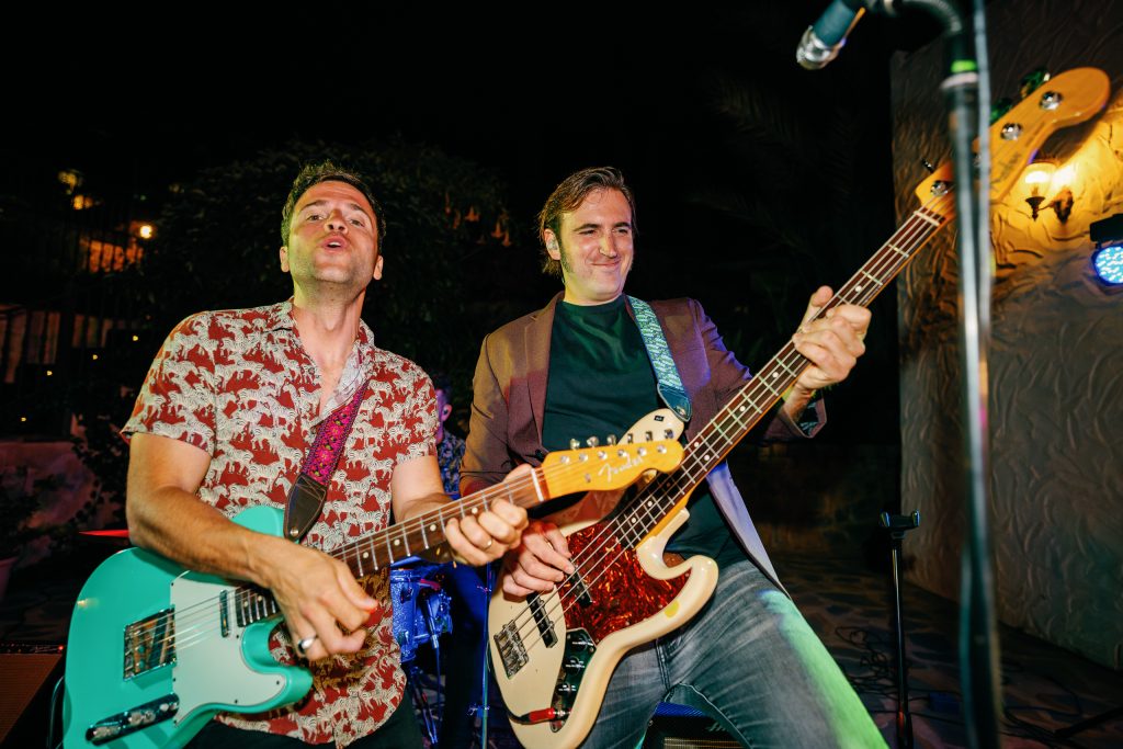 Live band playing at the wedding, Casa de la Era wedding in Marbella