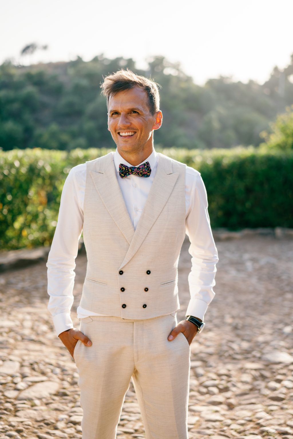 Portrait of the groom, Casa de la Era wedding in Marbella