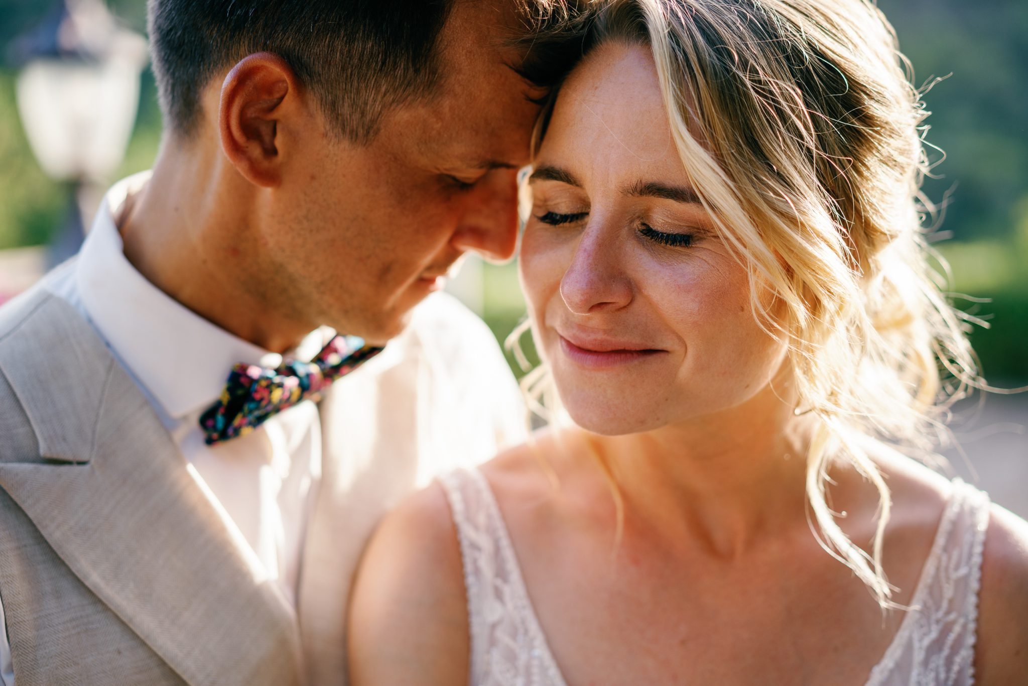 Close-up portrait of Vici and Martin, Casa de la Era wedding in Marbella