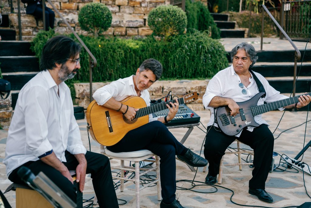 Flamenco musicians performing for the guests, Casa de la Era wedding in Marbella